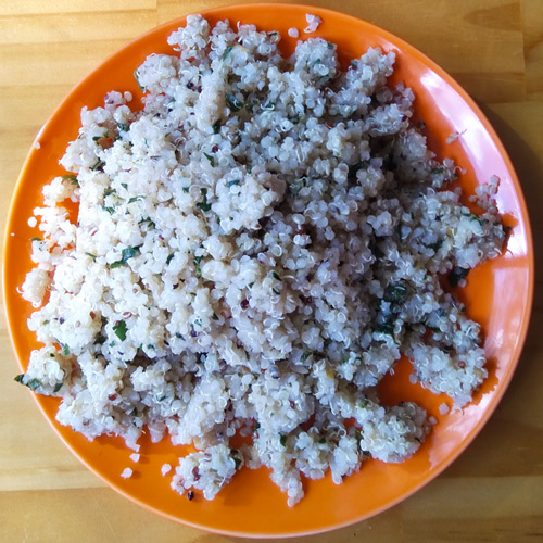 learn how to cook Quinoa with lemon and parsley at Jacican cooking