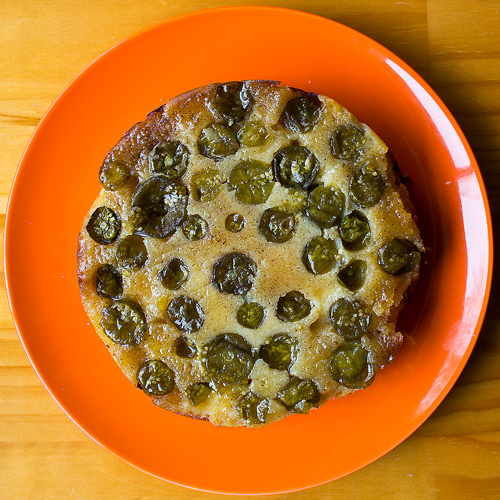 Tomatillo upsidecake recipe from Jacican cooking school Gippsland 