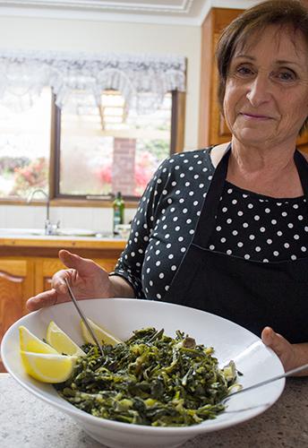 Mary Smeriglio shares her recipe for Dandelion Greens with Jaci from Jacican